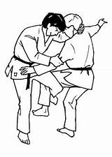 Judo Martial Arts sketch template