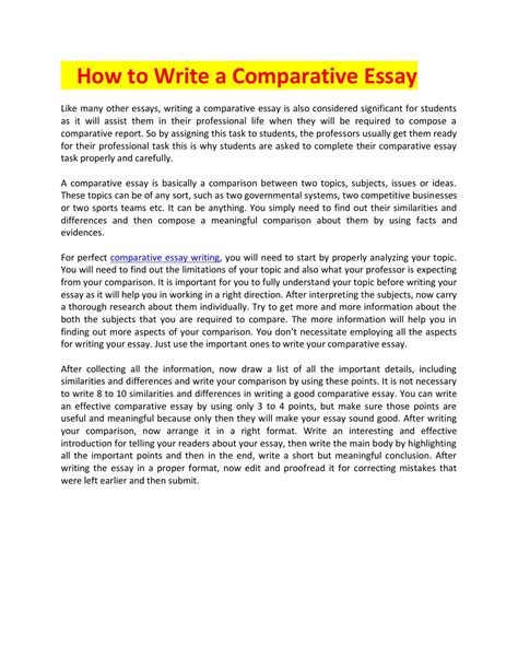 comparative essay writing  absolute essays issuu