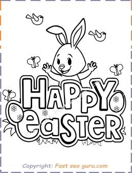 happy easter card coloring pages print   kids coloring pages