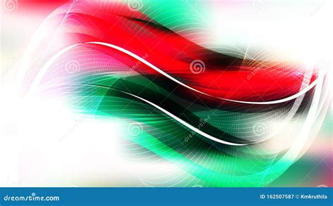 red green  white flowing lines background illustrator stock vector
