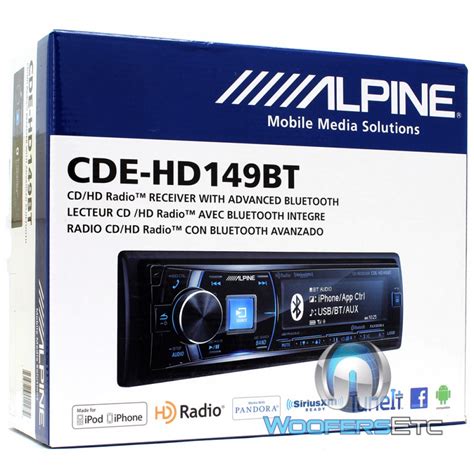 cde hdbt alpine  dash cdmpusb car stereo receiver  bluetooth hd radio siriusxm