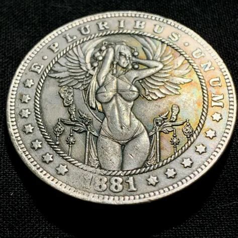 Sexy Winged Showgirl Novelty Good Luck Heads Tails Challenge Coin 8 00