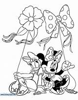 Minnie Daisy Coloring Mouse Pages Mickey Disney Friends Color Donald Duck Disneyclips Book Goofy Print Off sketch template