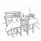 Dining Table Clipart Dinner Sketch Clip Paintingvalley Printable Clipground sketch template