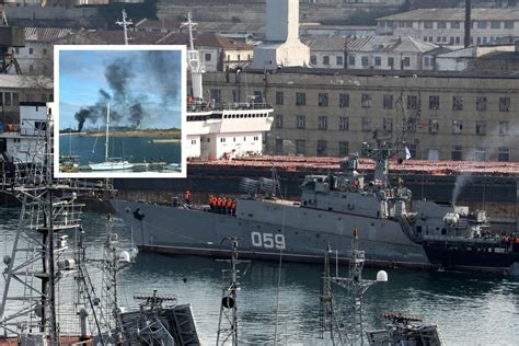 russia  minesweeper hit  massive attack  black sea fleet