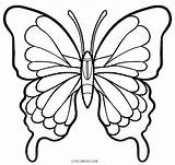 Butterfly Coloring Pages Simple Drawing Printable Small Wings Butterflies Easy Template Color Outline Kids Print Insect Cool2bkids Getcolorings Painting Draw sketch template