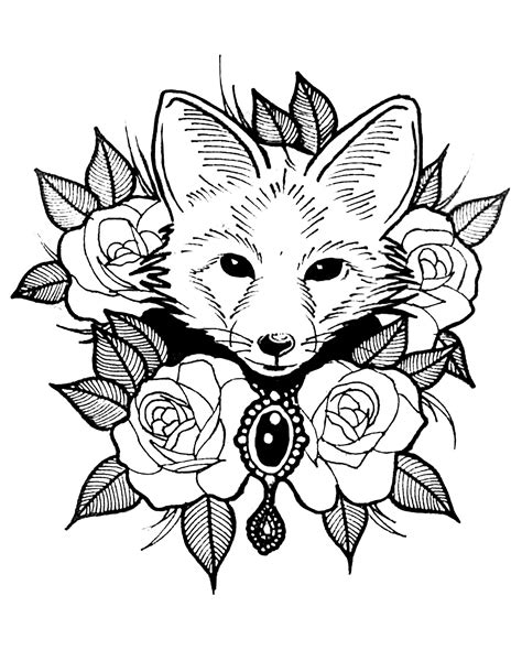 baby fox fox coloring pages  inspiraton