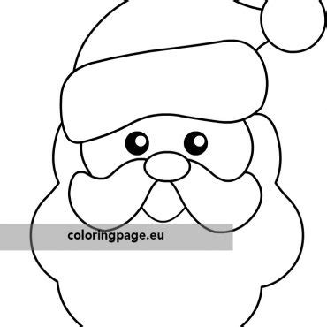 christmas coloring page happy santa claus face coloring page