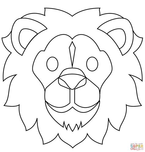 lions face coloring pages