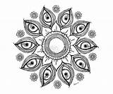 Mandala Eye Artwork Half Finished Packaging Crop Use Will sketch template
