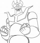 Mazinger Coloring Drawing Mazinga Pages Draw sketch template