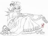 Coloring Steampunk Pages Lady Printable Drawing Categories sketch template