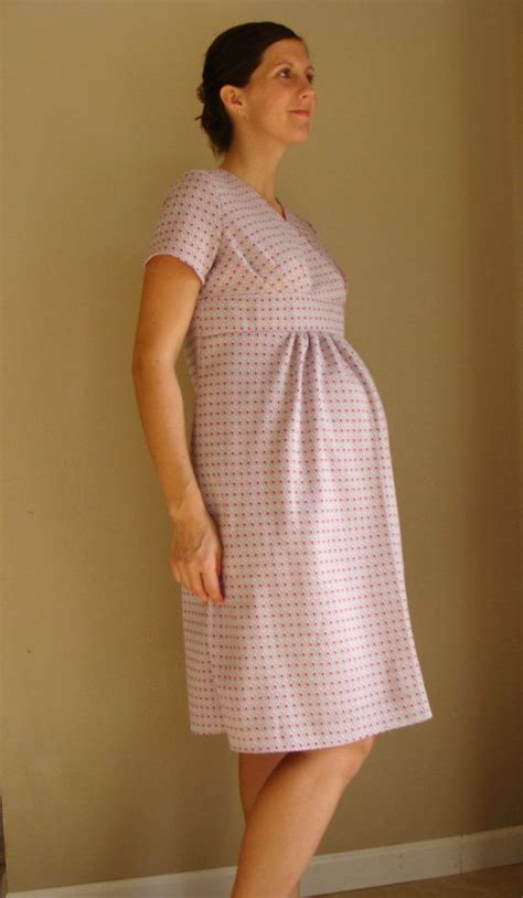 Retro 70s Style Maternity Dress Size 6 8 Ready Made Etsy Maternity
