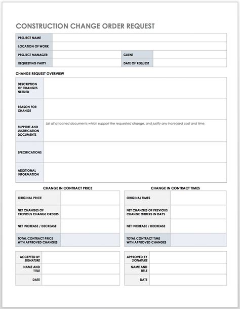 construction work order templates forms smartsheet