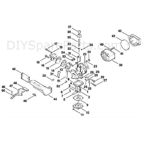 stihl fs  brushcutter fse parts diagram  carburetor air filter