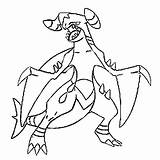 Pokemon Garchomp Coloring Pages Mega Morningkids Carchacrok Drawings Getcolorings Color Pokémon sketch template