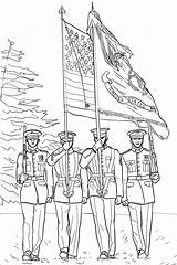 Guard Color Coloring Memorial Pages Printable Categories Coloringonly sketch template