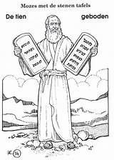 Kleurplaten Mozes Geboden Bijbel Bijbelse Tien sketch template