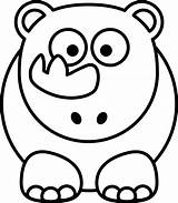Cartoon Cliparts Rhino Coloring Sheet Attribution Forget Link Don Colouring sketch template