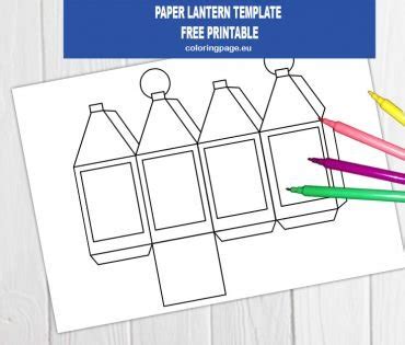 paper lantern template coloring page
