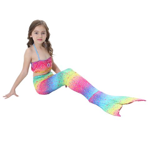 children mermaid tail kids girls cosplay costumes swimming mermaid tail