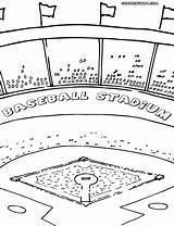 Baseball Field Coloring Pages Color Printable Getcolorings sketch template