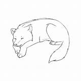 Wolf Sleeping Lineart Drawings Remake Coloring Template Sketch Pages Deviantart sketch template