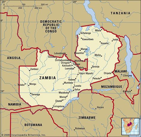 map  zambia  geographical facts  zambia   world map world atlas