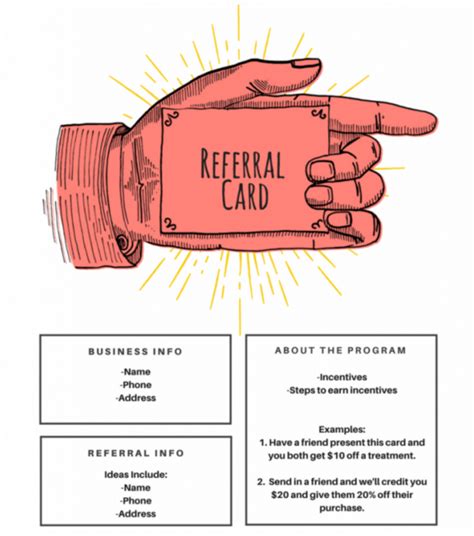 referral card template   business templates