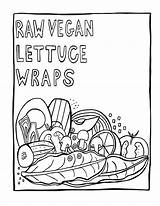 Wraps Lettuce sketch template