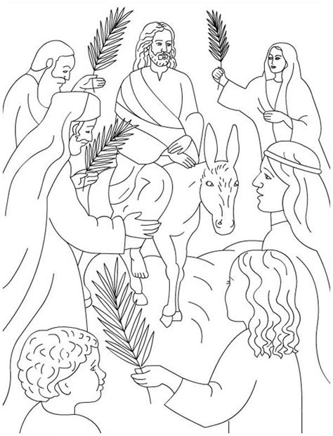 hudtopics palm sunday printable coloring pages