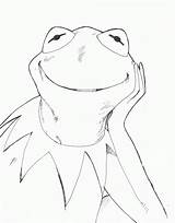 Kermit Frog Coloring Pages Drawing Sketch Getdrawings Print Coloringhome Comments Template sketch template