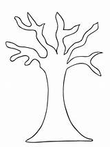 Tree Coloring Leaves Without Trunk Printable Bare Outline Colouring Pages Leafless Drawing Branches Pattern Branch Kids Clipart Trees Fall Template sketch template