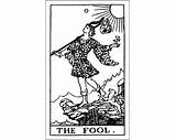 Fool Tarot sketch template