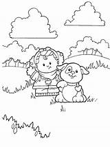 Little People Coloring Pages Domestic Violence Kids Printable Getcolorings Kleurplaten Fun Fisher Color Cut sketch template