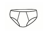 Slip Coloring Coloriage Malvorlage Underpants Unterhose Underwear Ausmalbild Template sketch template