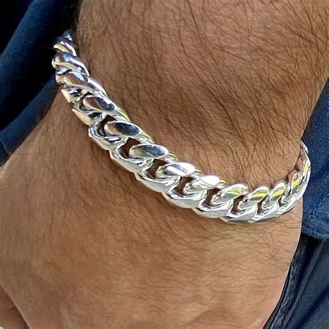 925 Sterling Silver Miami Cuban Link Bracelet 12mm Thick 8 5