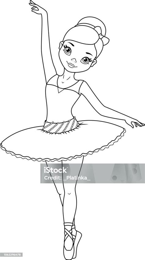 ballerina coloring page stock illustration  image  istock
