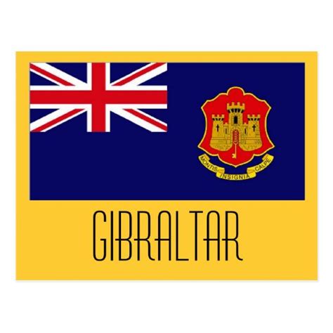 gibraltar flag postcard zazzle