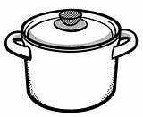 Pot Clipart Drawing Cooking Saucepan Pots Pan Kitchen Outline Vector Transparent Printable Cliparts Clip Crock Olla Cookware Lineart Line Stock sketch template