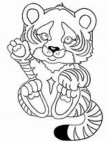 Tiger Coloring Baby Pages Template Printable Kids Cute Animal Print Wetlands Templates Colouring Shape Cartoon Clipart Cat Drawing Color Animals sketch template
