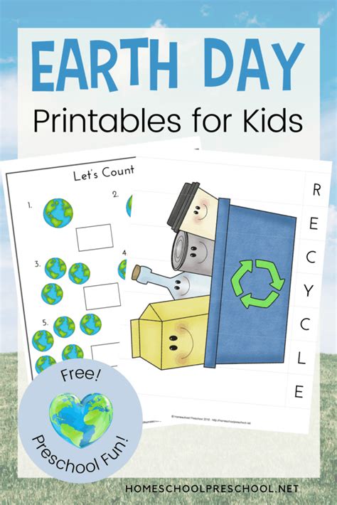 preschool earth day printable worksheets