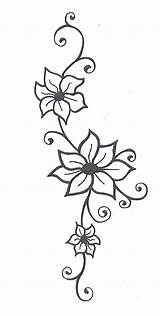 Vine Flower Tattoo Sketches Clipart Clipartbest sketch template
