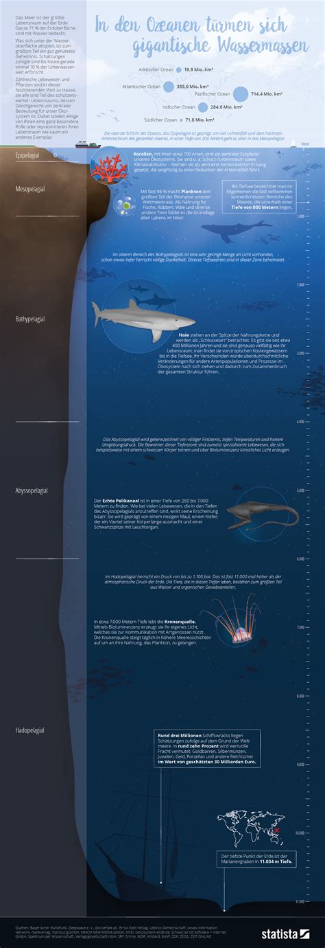 infografik  den ozeanen tuermen sich gigantische wassermassen statista