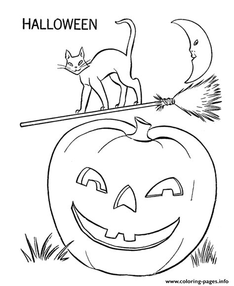 cat  pumpkin  printable  halloweenf coloring page printable