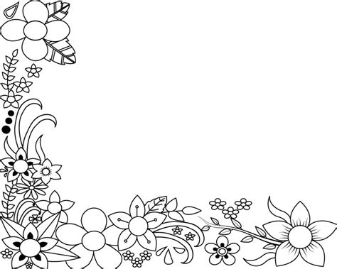 oval flower borders coloring pages coloring pages