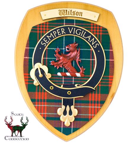 clan crest scottish heraldry wall plaque clan family crest  heritage