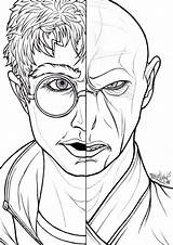 Voldemort Ausmalbilder Hogwarts Ausmalbild Draco Ron Coloringonly Pt2 Imprimir Hp Adults Pieces sketch template