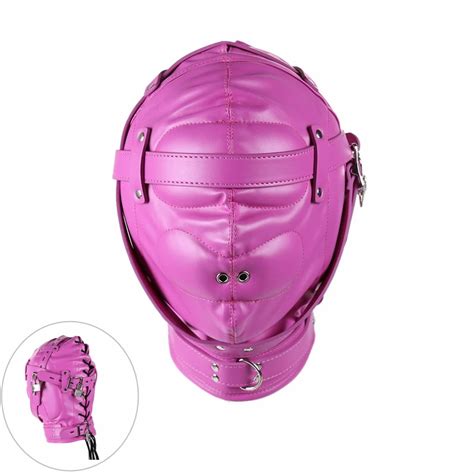 Bondage Fetish Sex Mask Sexy Headgear Closed Blindfold Leather