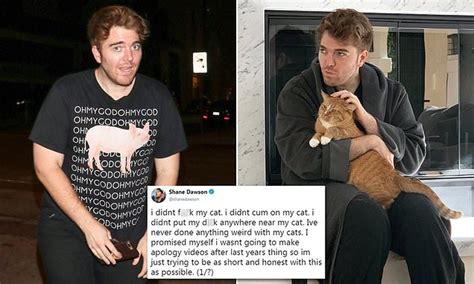 youtube star shane dawson denies having sex with his cat daily mail